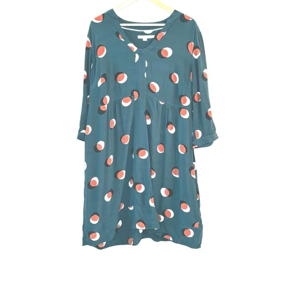 Boden Womens Eclipse Mollie Dress Size 18L Boho Celestial Moon Polka Dot Midi - Picture 2 of 5